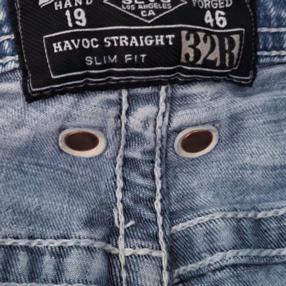 MEN'S SALVAGE JEANS FROM BUCKLE,Light Blue Sz 32 Regular Slim Fit. READ POST. - Picture 9 of 15